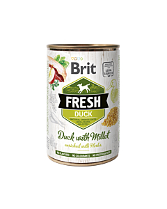 Brit Fresh Duck with Millet konserv koertele 400g