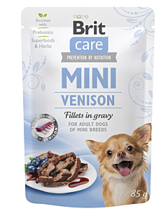 Brit Care Mini pouch Venision fillets in gravy einekotike koertele 85g