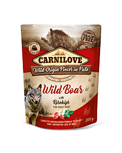 Carnilove Pouch Pate Wild Boar with Rosehips einekotike koertele 300g