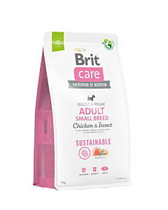 Brit Care Sustainable Adult Small Breed Chicken & Insect koeratoit 7kg
