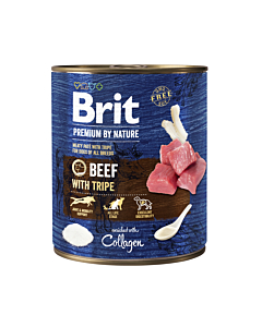 Brit Premium by Nature konserv Beef with Tripes koertele 800g