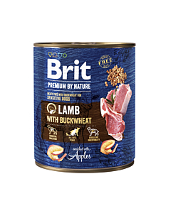 Brit Premium by Nature konserv Lamb with Buckwheat koertele 800g