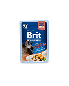 Brit Premium Delicate Chicken Fillets in Gravy märgtoit steriliseeritud kassidele 85g