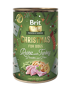 Brit Care Christmas Rabbit with Turkey konserv koertele 400g